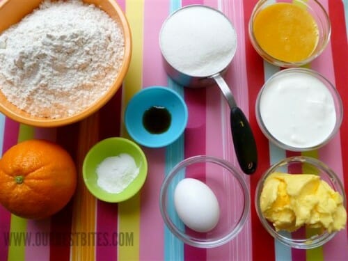 Orange cookie ingredients