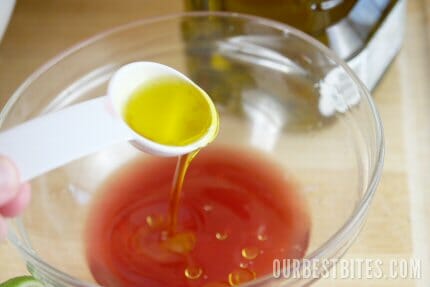 Pouring Olive Oil