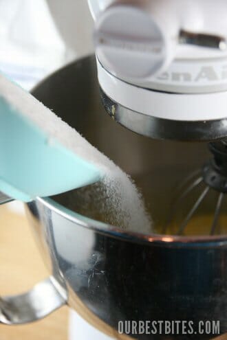 adding sugar