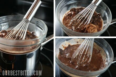 melting chocolate mixture