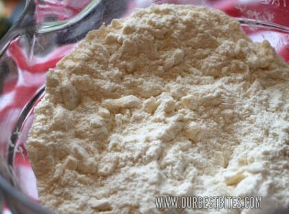 butter in flour