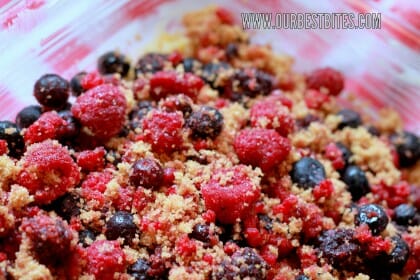 berries and brown sugar