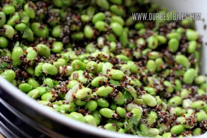 edamame and quinoa