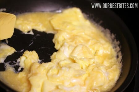 scrambled eggs almost done