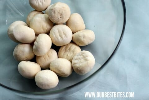 dough balls in bowl