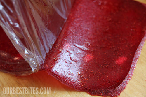 Peeling Fruit from Plastic