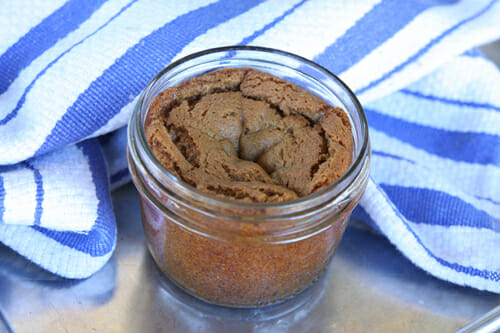 Baked cookie in jar
