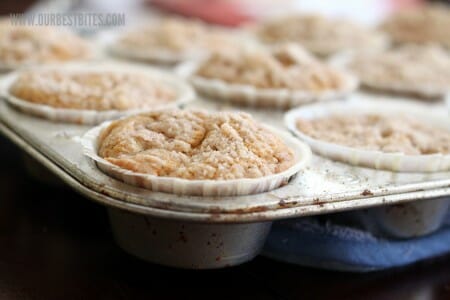 baked pumpkin muffin in pan