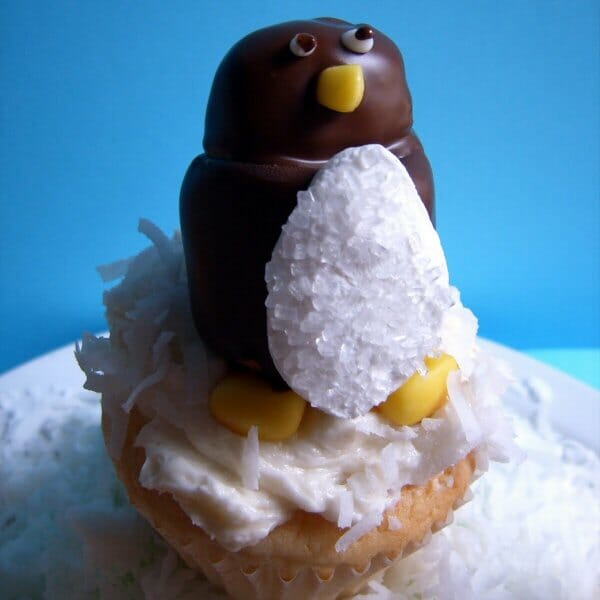 Candy Penguin Cupcakes