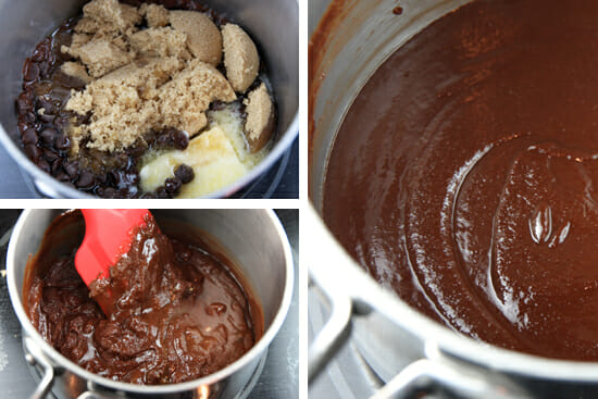 Melting chocolate mixture