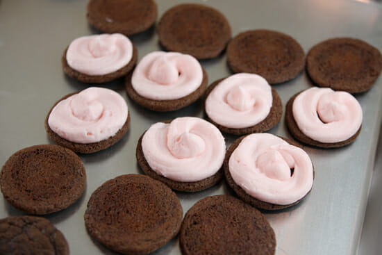 frosting on peppermint cookies