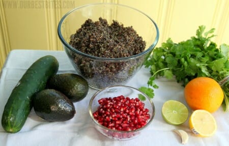 Quinoa Salad ingredients