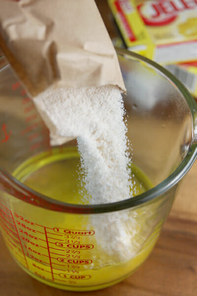 Pouring Lemon Jello