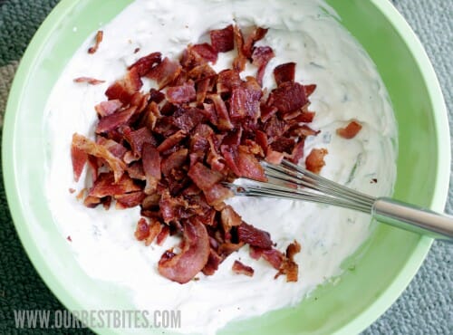 crumbled bacon