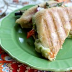 Roasted Veggie Panini with Creamy Chipotle-Lime Dressing
