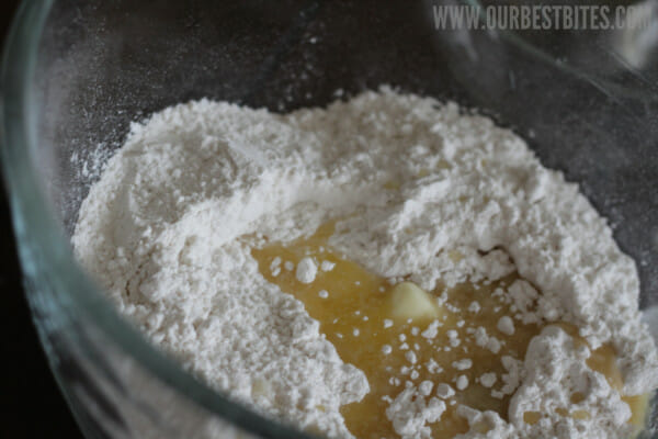 melted butter in dry ingredients