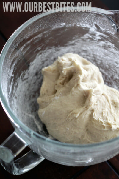 pretzel roll dough before rise