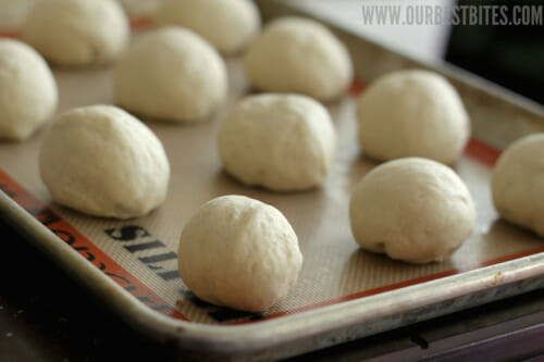 shaped pretzel roll dough