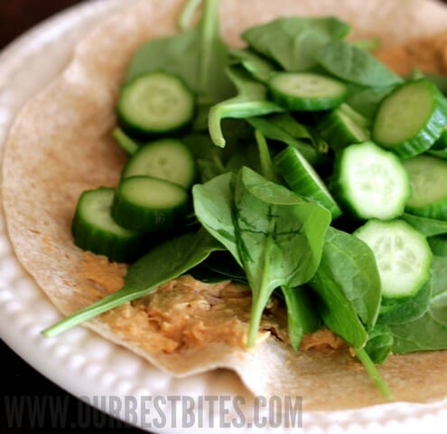 cucumbers and spinach