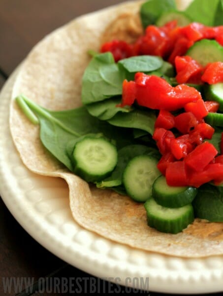 veggies in wrap