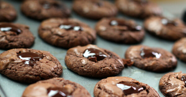 filled chocolate peppermint cookies