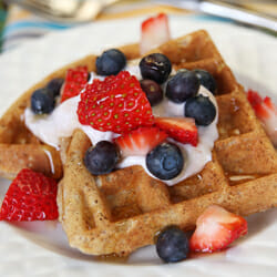 Healthy Whole Grain Waffles {3 Ways!}
