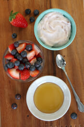 Berries and yogurt