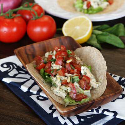 Bruschetta Chicken Pesto Wraps