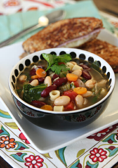 Veggie Packed Minestrone Soup from Our Best Bites