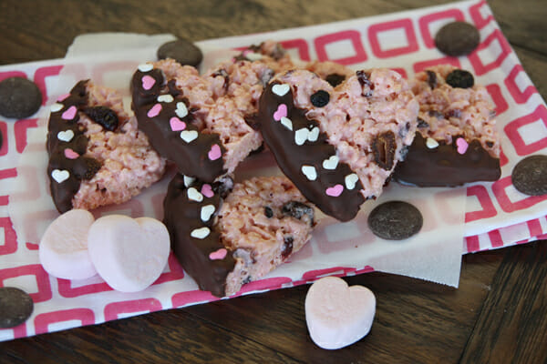 Berry Chocolate Krispie Treats from Our Best Bites