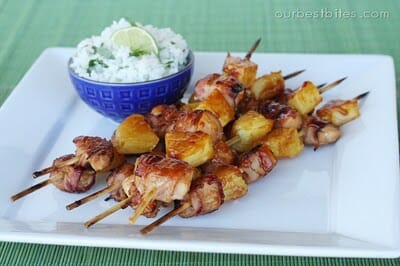 Bacon-Wrapped Teriyaki Chicken Skewers 1 cr
