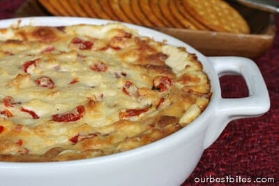 Cheesy roasted red pepper dip
