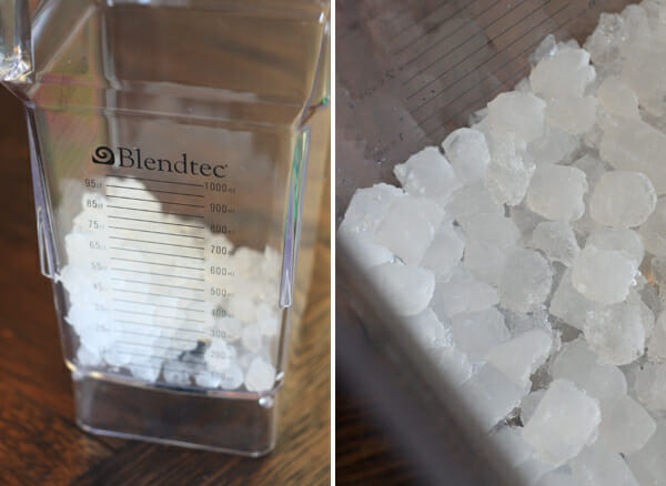 ice in Blendtec