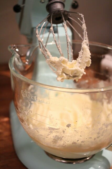 light and fluffy creamed sugar and butter1