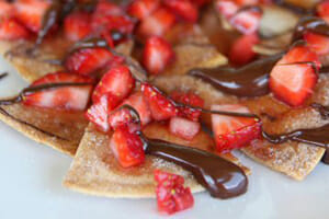 Strawberry Chocolate Nachos