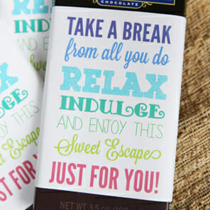 Escape with Dark Chocolate: Printable Wrap!