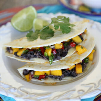 Black Bean and Mango Quesadillas