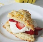 Meyer Lemon Strawberry Shortcakes with Buttermilk Whipped Cream